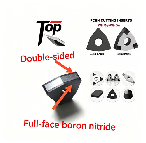 Double Sided Full CBN PCBN Tools Wear Resistant CNC Lathe Inserts for Hard Turning